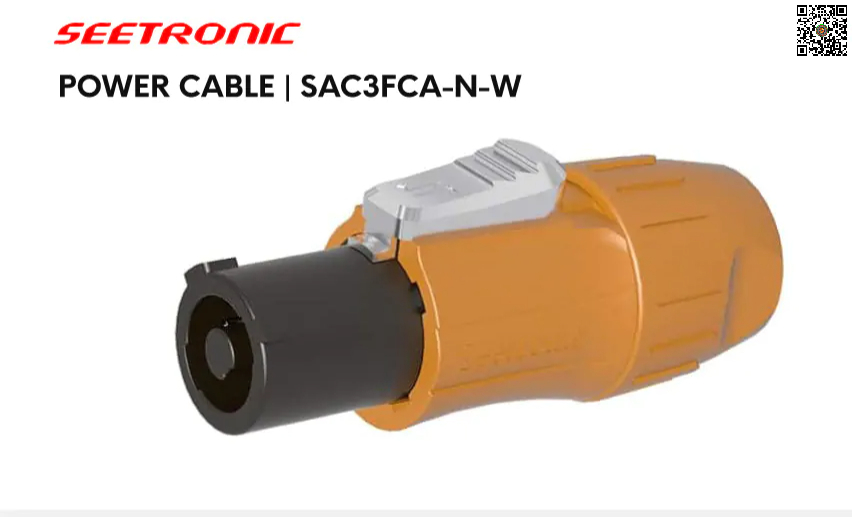 Jack PowerCON Đực Seetronic SAC3FCA-N-W
